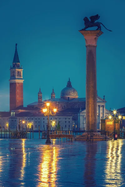 П "яцца Сан Марко вночі, Венеція. — стокове фото