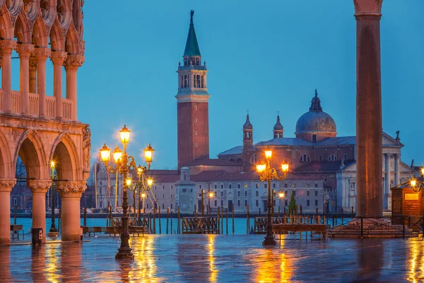 Piazza San Marco v noci, Venice — Stock fotografie
