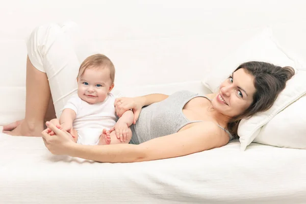 Mother playing with baby Royalty Free Stock Photos