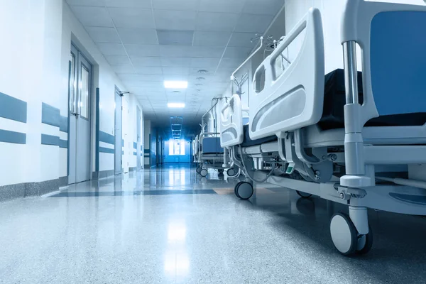 Long Corridor Hospital Surgical Transport Tinted Picture — Stock Photo, Image