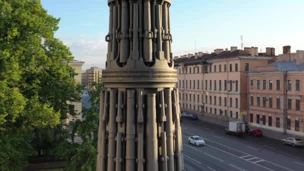 Columna Gloria Catedral Trinidad San Petersburgo Rusia — Vídeos de Stock