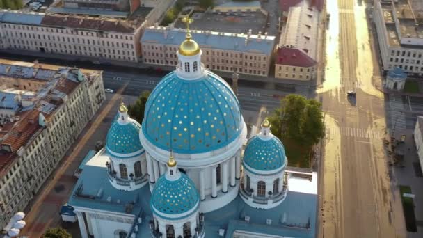 Cattedrale Della Trinità San Pietroburgo Russia Vista Dall Alto Parte — Video Stock