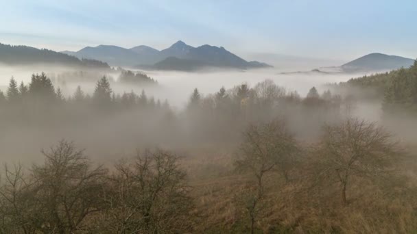 Mañana Brumosa Las Montañas Time Lapse — Vídeos de Stock