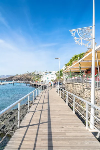 Puerto Del Carmen Spain December 2016 Day View Ocean Boardwalk — Stock fotografie