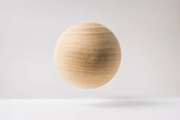 Concepto Diseño Esfera Madera Real Abstracta Con Diseño Surrealista Sobre — Foto de Stock