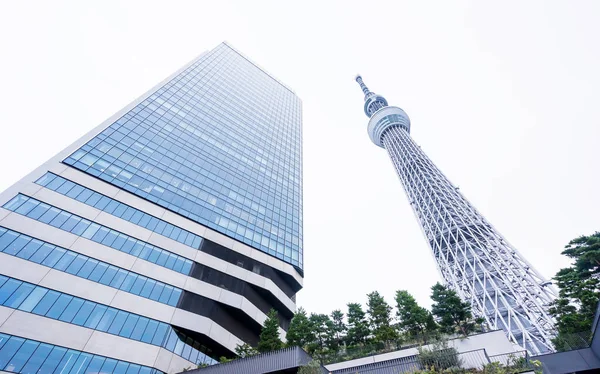 Koncepcja Biznesowa Dla Nieruchomości Firmy Budowlane Patrząc Górę Widok Tokyo — Zdjęcie stockowe