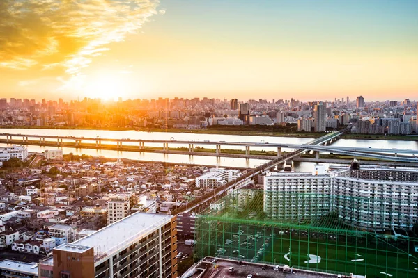 Kültür Kavramı Panoramik Modern Şehir Manzarası Kuş Gözü Havadan Görünümü — Stok fotoğraf