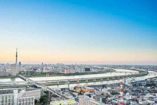 Business Kultur Koncept Panorama Moderne Byens Skyline Fugl Øje Luftfoto - Stock-foto