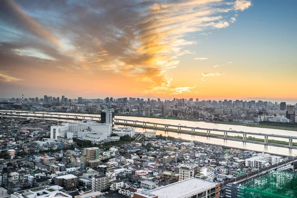 Business Culture Concept Panoramic Modern City Skyline Bird Eye Aerial — Stock Photo, Image