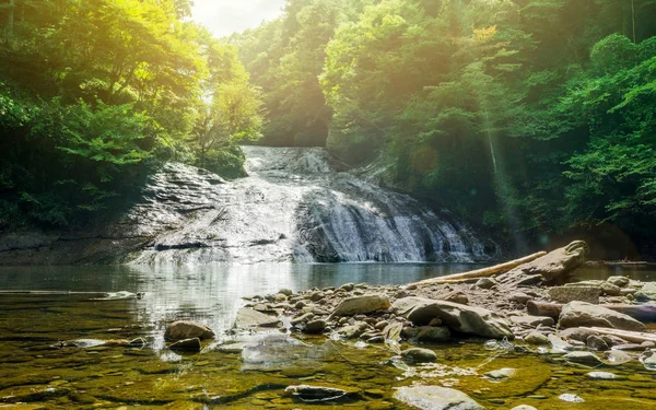 Japón Concepto Viaje Hermosa Yoro Keikoku Valle Cascada Bajo Brillo — Foto de Stock