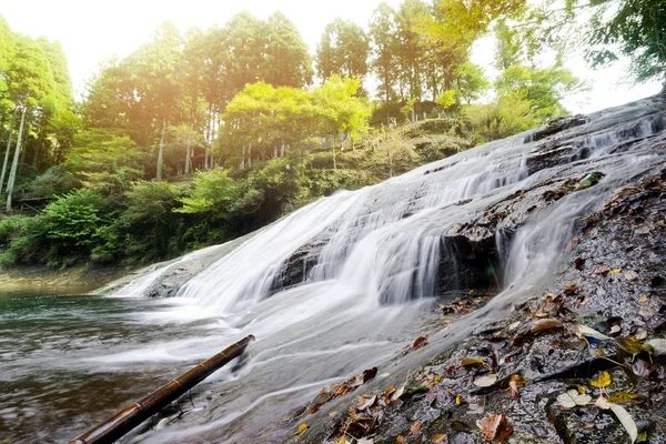 Japón Concepto Viaje Hermosa Yoro Keikoku Valle Cascada Bajo Brillo — Foto de Stock