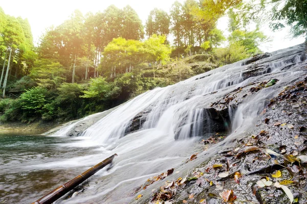 Japón Concepto Viaje Hermosa Yoro Keikoku Valle Cascada Bajo Brillo — Foto de Stock