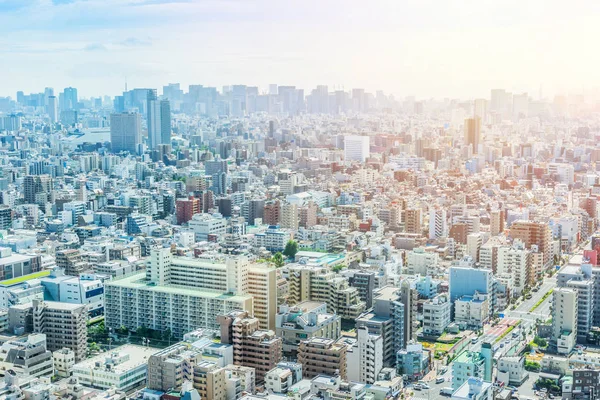 Asya Kavramı Emlak Kurumsal Inşaat Tokyo Japonya Için Güneş Mavi — Stok fotoğraf