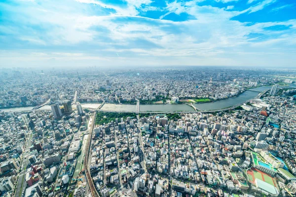 Asya Kavramı Emlak Kurumsal Inşaat Tokyo Japonya Için Güneş Mavi — Stok fotoğraf