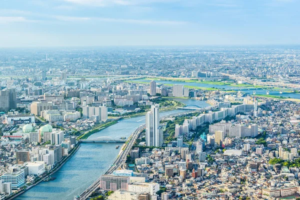 Asya Kavramı Emlak Kurumsal Inşaat Tokyo Japonya Için Güneş Mavi — Stok fotoğraf