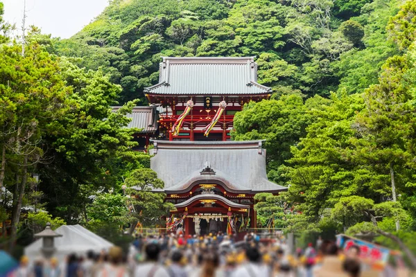 Asia Cultuur Concept Tsurugaoka Hachimangu Heiligdom Onder Blauwe Hemel Kamakura — Stockfoto