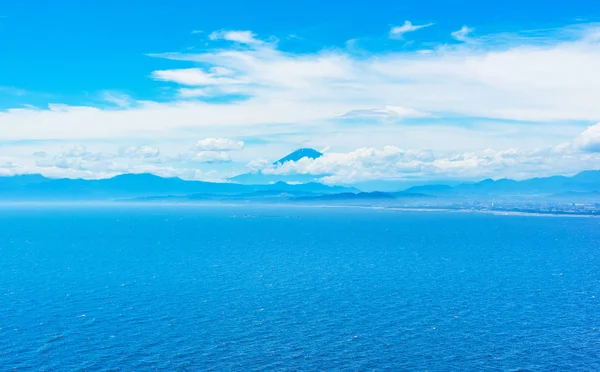 Conceito Viagem Ásia Vista Panorâmica Montanha Fuji Sob Céu Azul — Fotografia de Stock
