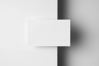 Beyaz arka planda kopya alanı olan kartvizit 