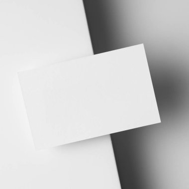 Beyaz arka planda kopya alanı olan kartvizit 