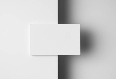 Beyaz arka planda kopya alanı olan kartvizit 