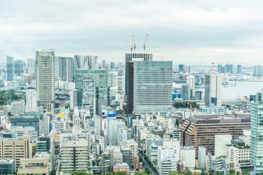 Tokyo şehir mimarisinin gün ışığında görünümü, Japonya