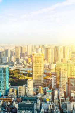 Tokyo şehir mimarisinin gün ışığında görünümü, Japonya