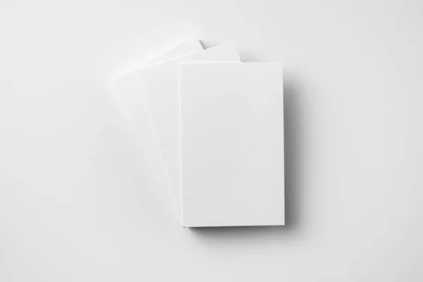 Empty Business Cards Copy Space White Background — Stock Photo, Image