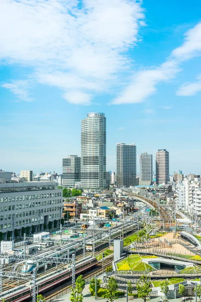 Aziatisch Bedrijfsconcept Voor Vastgoed Corporate Construction Panoramische Moderne Stad Stedelijke — Stockfoto