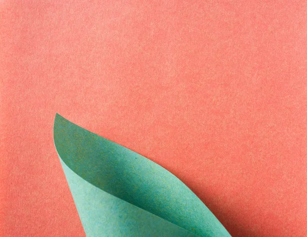 Papier Japonais Washi Plié Vert Sur Fond Rouge Pour Maquettes — Photo
