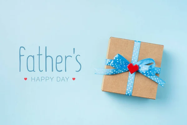 Fathers Day Layout Gift Box Copy Space Mockup — Stock Photo, Image