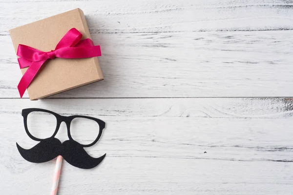 Diseño Del Día Los Padres Con Caja Regalo Cinta Rosa — Foto de Stock