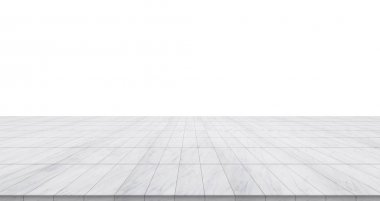 İş konsepti-boş mermer zemin üst beyaz arka planda ekran veya mockup ürün için izole