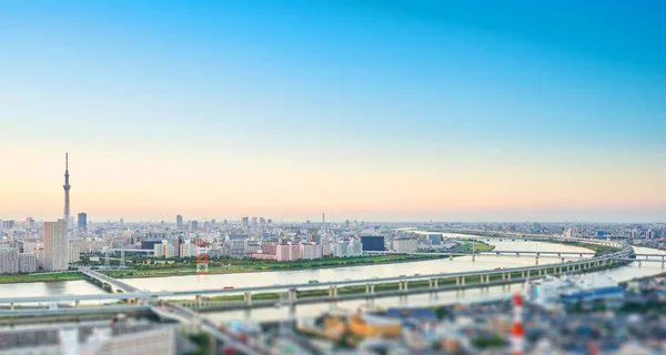 Бізнес Концепція Корпоративного Будівництва Нерухомості Панорамний Сучасний Міський Горизонт Токіо — стокове фото
