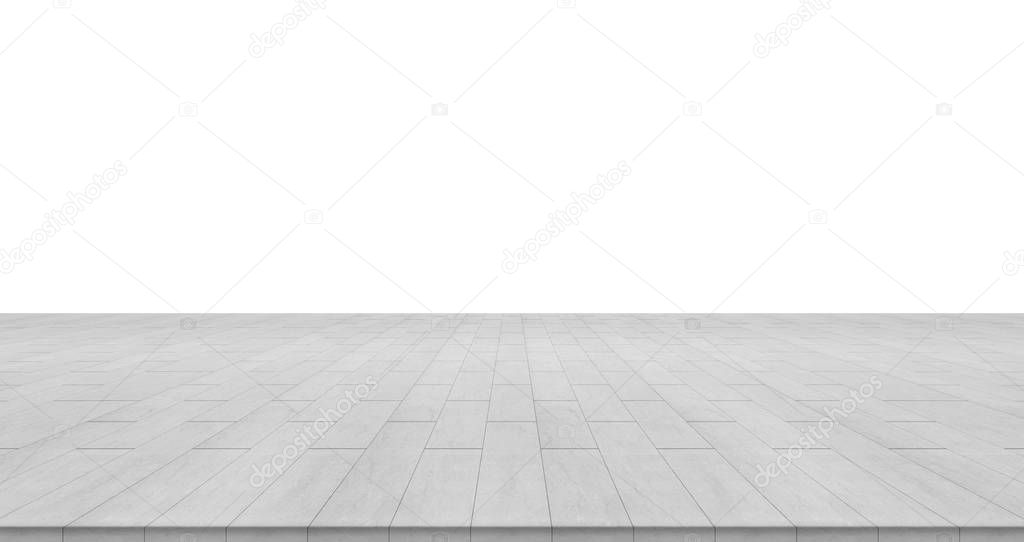 Business concept - empty floor top isolated on white background for display or mockup product
