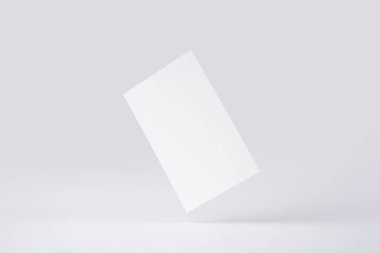 Beyaz iş kartı, mockup için beyaz arka planda yalıtılmış