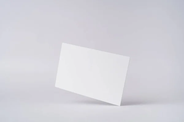 White Business Card Isolated White Background Mockup — Stock Photo, Image