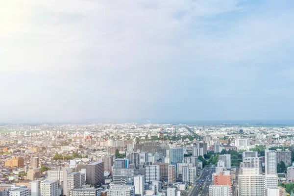 Asiatisches Businesskonzept Für Immobilien Und Unternehmensbau Panoramische Moderne Stadtsilhouette Luftaufnahme — Stockfoto