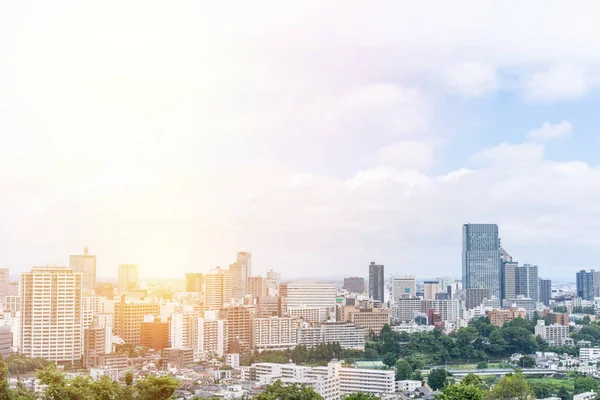 Aziatisch Bedrijfsconcept Voor Vastgoed Corporate Construction Panoramische Moderne Stad Skyline — Stockfoto