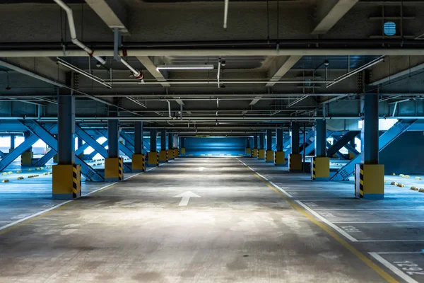 underground empty car park garage