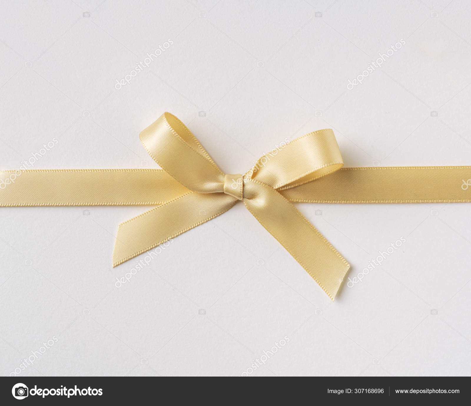 Download Top View Yellow Bow Isolated White Background Mockup Stock Photo Image By C Voyata 307168696