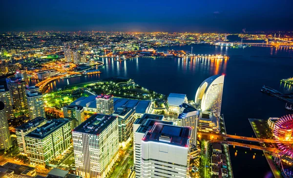 亚洲房地产和公司建设商业概念 日本横滨的现代城市天际线全景 — 图库照片