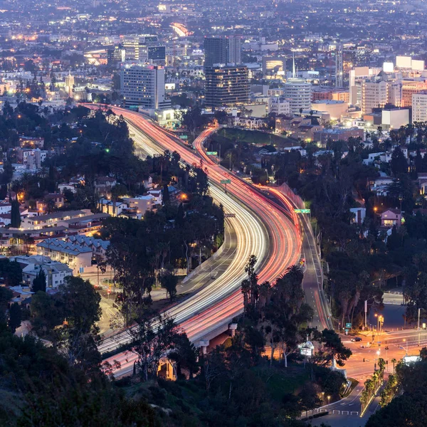 Vista Aérea Los Angeles Sunset Califórnia Eua — Fotografia de Stock