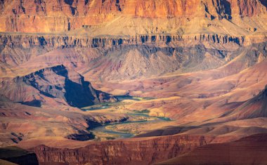 South rim of Grand Canyon in Arizona USA Panorama clipart