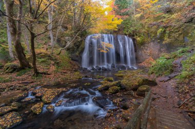 Fukushima, sonbahar sonbahar sezonu Tatsuzawafudo şelale