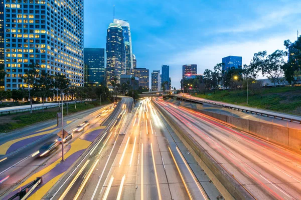 Tramonto Downtown Los Angeles California Stati Uniti — Foto Stock