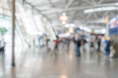 Abstrast bulanık arka plan: Havaalanı kalkış terminal alanı