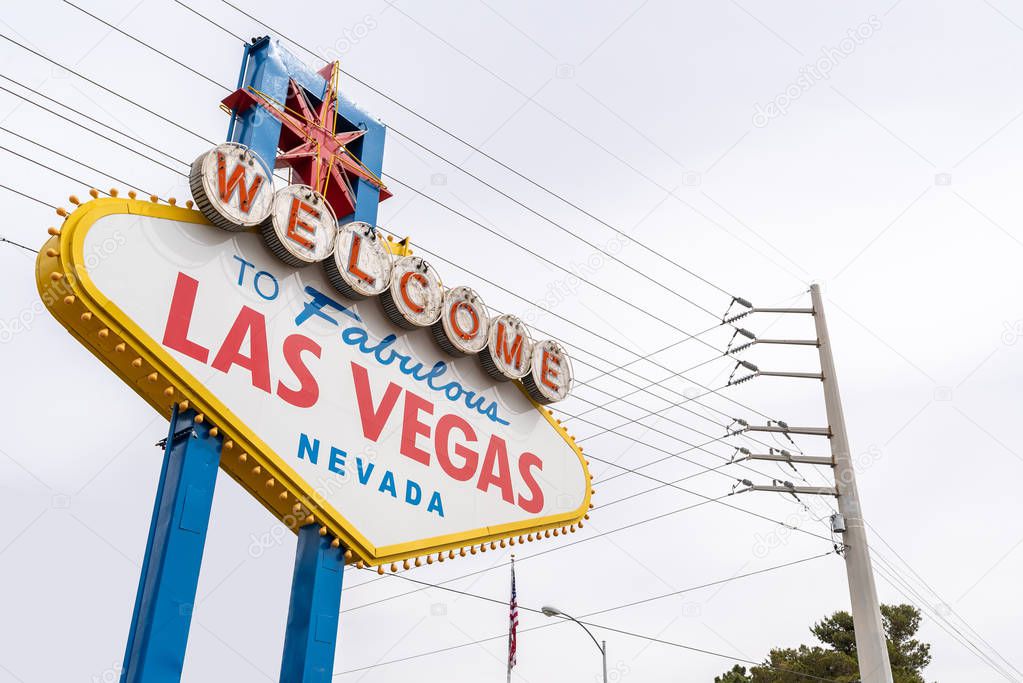 Famous fabulous Las Vegas sign in city of Las Vegas, Nevada, USA