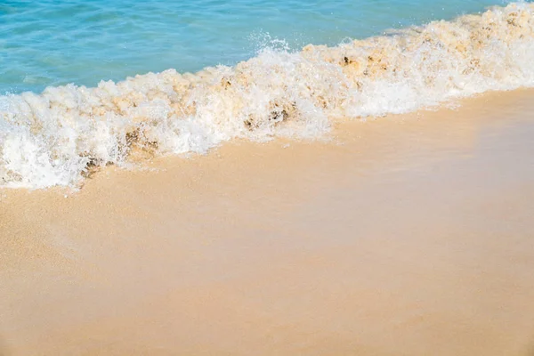 Κύμα Τροπική Παραλία Λευκή Άμμο — Φωτογραφία Αρχείου
