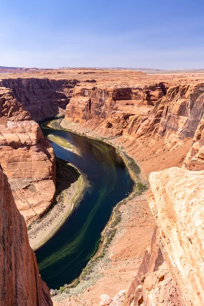 Dobre Ferradura Com Rio Colorado Grand Canyon Página Arizona Eua — Fotografia de Stock