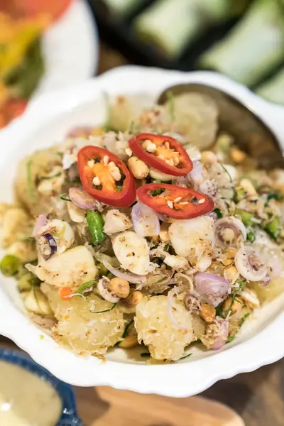 Salade Pomelo Épicée Aux Crevettes — Photo